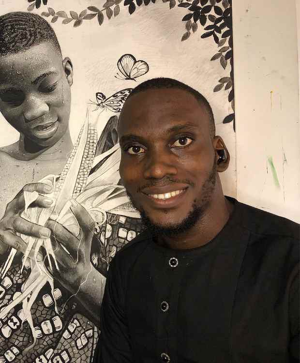 Abuchi Iroegbu — Nigeria | Dessin au graphite et au fusain